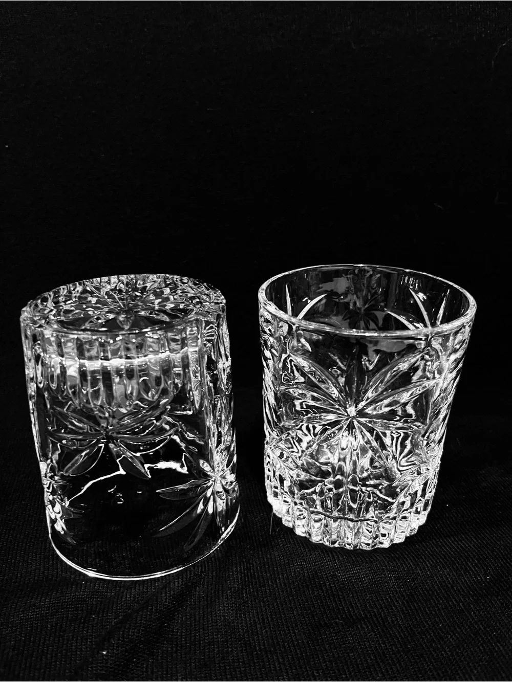 Godinger South Beach Palm Collection Crystal Double Old-Fashioned 4 Glasses